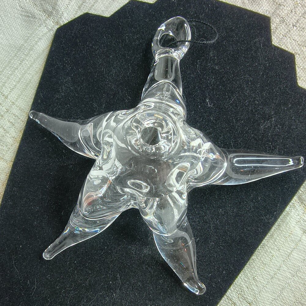 Hand Blown Glass Starfish Air Plant Holder